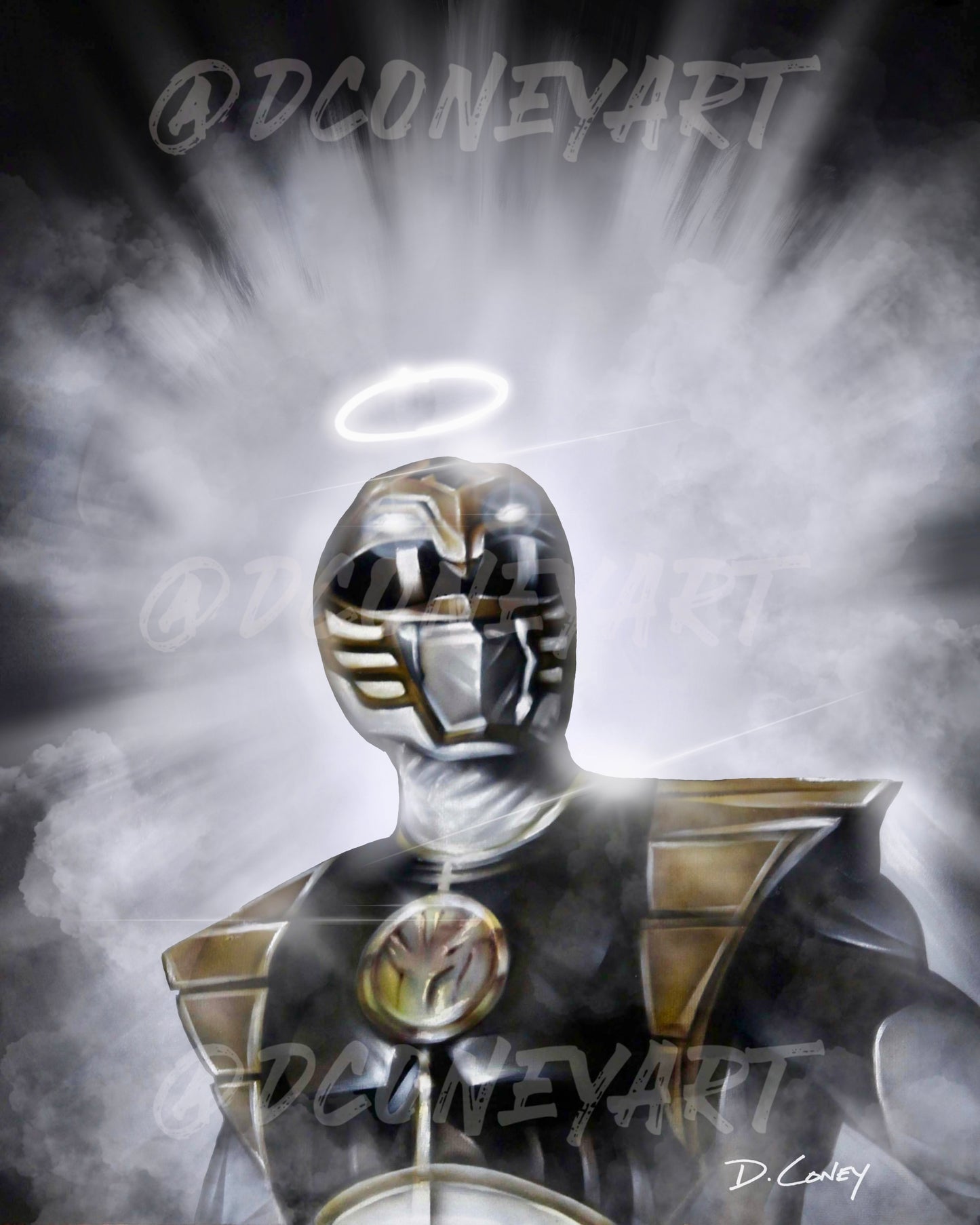 Limited Edition Power Rangers Tribute Print – Honoring the Legend of Tommy, the White Ranger