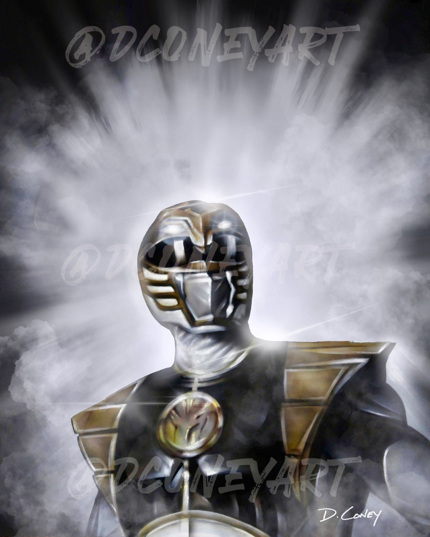 Limited Edition Power Rangers Tribute Print – Honoring the Legend of Tommy, the White Ranger